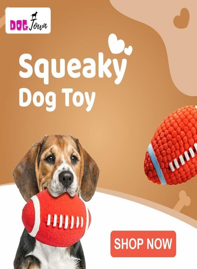 DOGTOWN Eetoys Pet Toys Dog Latex Squeaky Rugby Thrower Ball Toy|Ball for Puppy/Small Dogs/Pets for Playing (Small) - Image 5